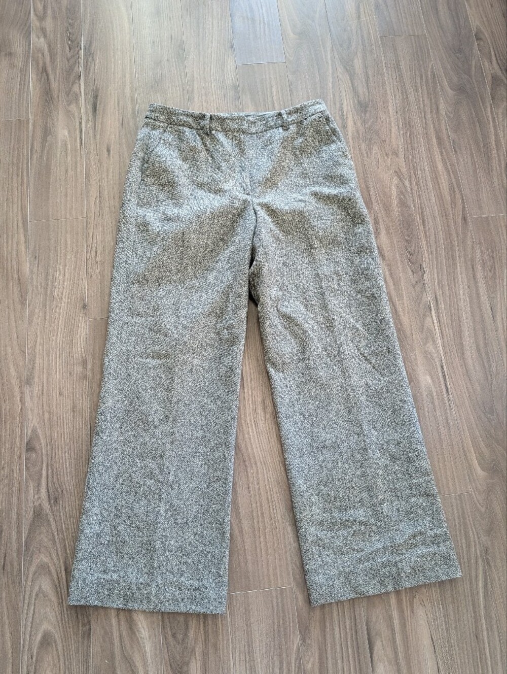 Saks Fifth Avenue Black and Gray Tweed Trousers Dress Pants (Size 10)